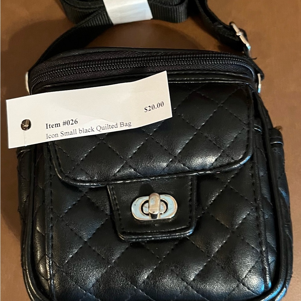 ICON Black Quilted Mini Bag